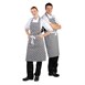 Delantal con peto Whites a cuadros negros y blancos