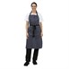 Delantal con peto Whites azul marino a rayas