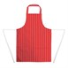 Delantal con peto Whites a rayas rojo y blanco