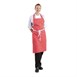 Delantal con peto Whites a rayas rojo y blanco