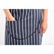 Delantal con peto Whites azul marino a rayas con bolsillo