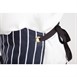 Delantal con peto Whites azul marino a rayas con bolsillo
