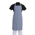Delantal con peto Whites a cuadros azules y blancos