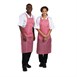 Delantal de nylon impermeable Whites a rayas rojo y blanco