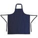 Delantal con peto Whites azul marino a rayas talla XL