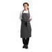 Delantal con peto Whites negro a rayas