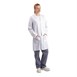 Bata de laboratorio unisex blanca