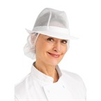 Sombrero con redecilla Trilby blanco