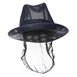 Sombrero con redecilla Trilby azul marino