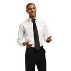 Camisa unisex Uniform Works manga larga blanca