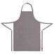 Delantal con peto Chef Works cuello ajustable gris