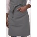 Delantal con peto Chef Works cuello ajustable gris