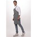 Delantal con peto Chef Works cuello ajustable gris