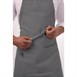 Delantal con peto Chef Works cuello ajustable gris