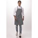 Delantal con peto Chef Works cuello ajustable gris