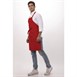 Delantal con peto Chef Works cuello ajustable rojo