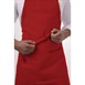 Delantal con peto Chef Works cuello ajustable rojo