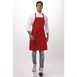 Delantal con peto Chef Works cuello ajustable rojo