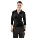 Camisa femenina con cuello en V Uniform Works negra