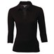 Camisa femenina con cuello en V Uniform Works negra