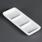 Plato con 3 huecos blanco Olympia