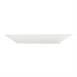 Plato cuadrado con borde ancho blanco Olympia
