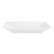 Plato cuadrado con borde ancho blanco Olympia