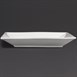 Plato cuadrado con borde ancho blanco Olympia