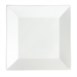 Plato cuadrado con borde ancho blanco Olympia