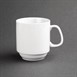 Tazas apilables blancas 284ml Olympia