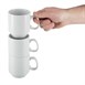 Tazas apilables blancas 284ml Olympia