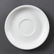 Platos de taza de capuchino blancos 160mm Olympia