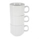 Tazas de té apilables blancas 210ml Olympia
