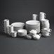 Tazas de té apilables blancas 210ml Olympia