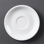 Platos de taza de capuchino blancos Olympia