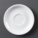 Platos de taza de capuchino blancos Olympia