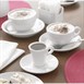Platos de taza de capuchino blancos Olympia