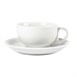 Platos de taza de capuchino blancos Olympia