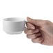 Taza espresso apilable blanca Olympia
