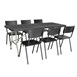 Mesa multiusos plegable al centro Bolero 183cm negra
