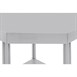 Mesa esquinera de acero inoxidable Vogue 600mm