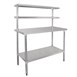 Mesa de acero inox con estantes Vogue 1800mm