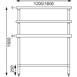 Mesa de acero inox con estantes Vogue 1800mm