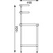 Mesa de acero inox con estantes Vogue 1800mm