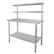 Mesa de acero inox con estantes Vogue 1800mm