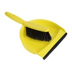Juego de recogedor y escoba blando Jantex amarillo