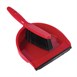 Juego de recogedor y escoba blando Jantex rojo