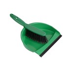 Juego de recogedor y escoba blando Jantex verde