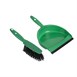 Juego de recogedor y escoba blando Jantex verde