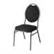 Sillas banquete de respaldo ovalada Bolero negras